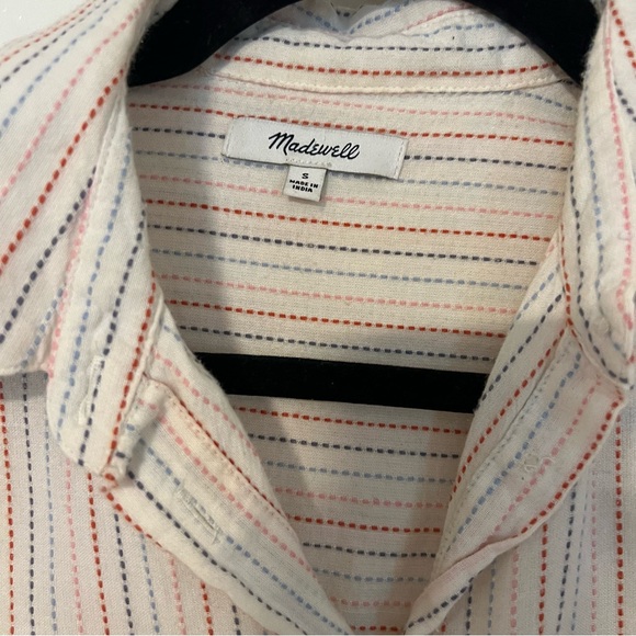 Madewell Courier shirt Small colorful embroidered stripe - Picture 5 of 5